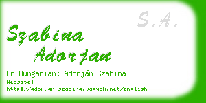 szabina adorjan business card
